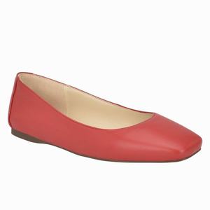 Nine West Alena Square-Toe Flats - Red - Ireland (TJ1579026)